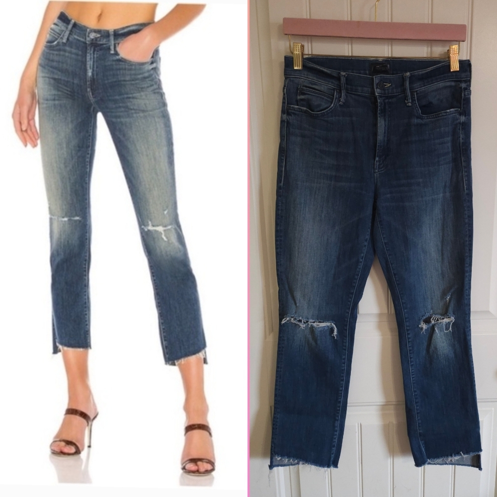 MOTHER The Rascal Ankle Step Fray in Field Of Dreams Size 29